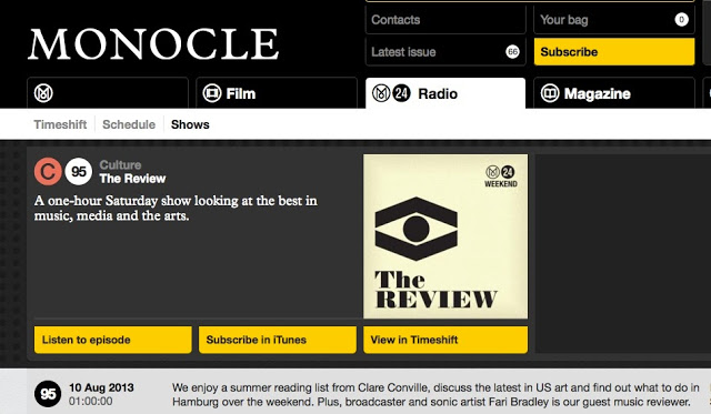 A Guest Music Review on Monocle 24 Radio